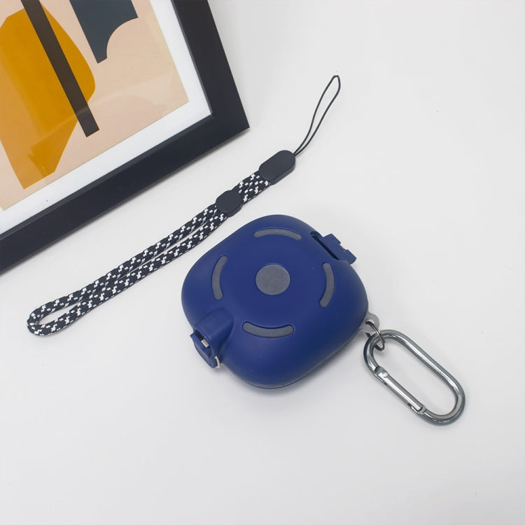 For Beats Fit Pro Switch Type Anti-fall Earphone Protective Case with Buckle Lanyard(Blue) - Other Case by PMC Jewellery | Online Shopping South Africa | PMC Jewellery | Buy Now Pay Later Mobicred