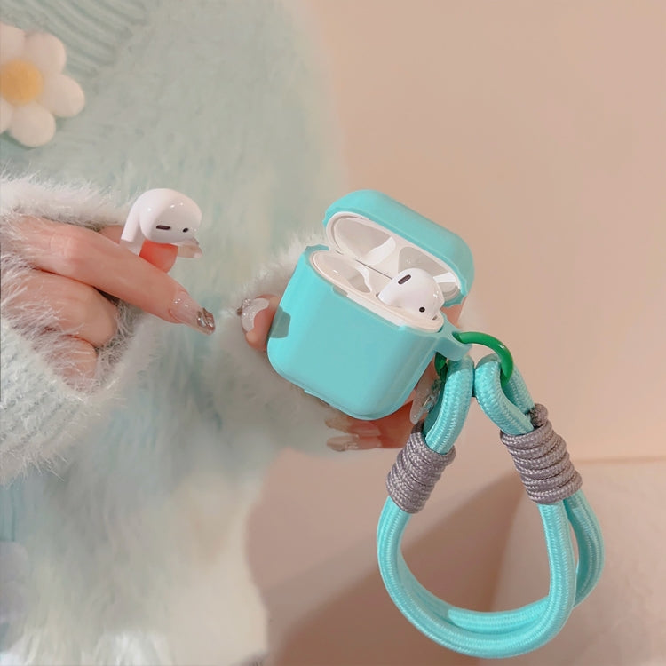 For AirPodS Pro 2 Dopamine Contrast Color Silicone Earphone Cover With Hand Strap(Green) - For AirPods Pro 2 by PMC Jewellery | Online Shopping South Africa | PMC Jewellery | Buy Now Pay Later Mobicred