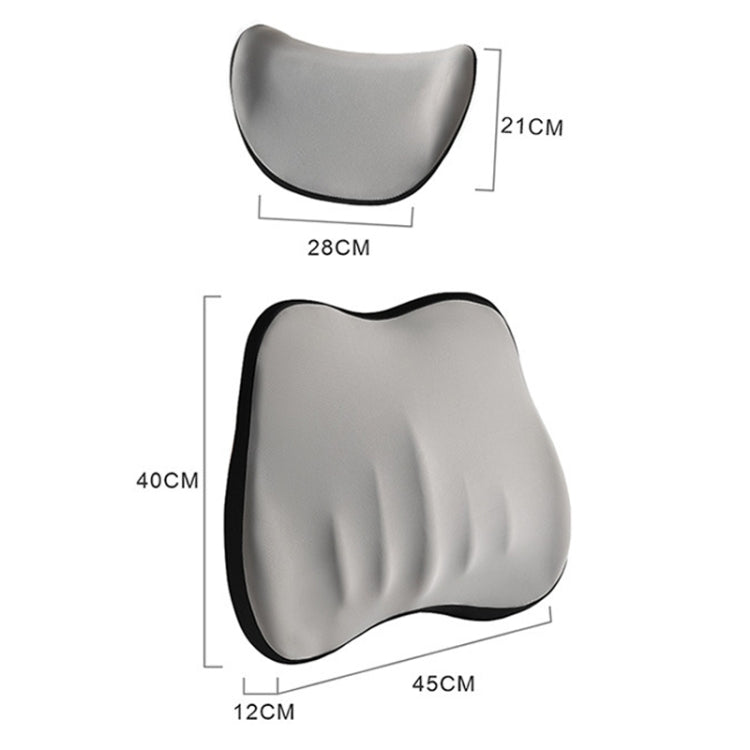 Car Memory Foam Neck Pillow Car Neck Rest Silk Pillow Car Seat Cervical Cushion, Style: Lumbar Pad Coffee - Seat Accessories by PMC TechLife | Online Shopping South Africa | PMC TechLife | Buy Now Pay Later Mobicred