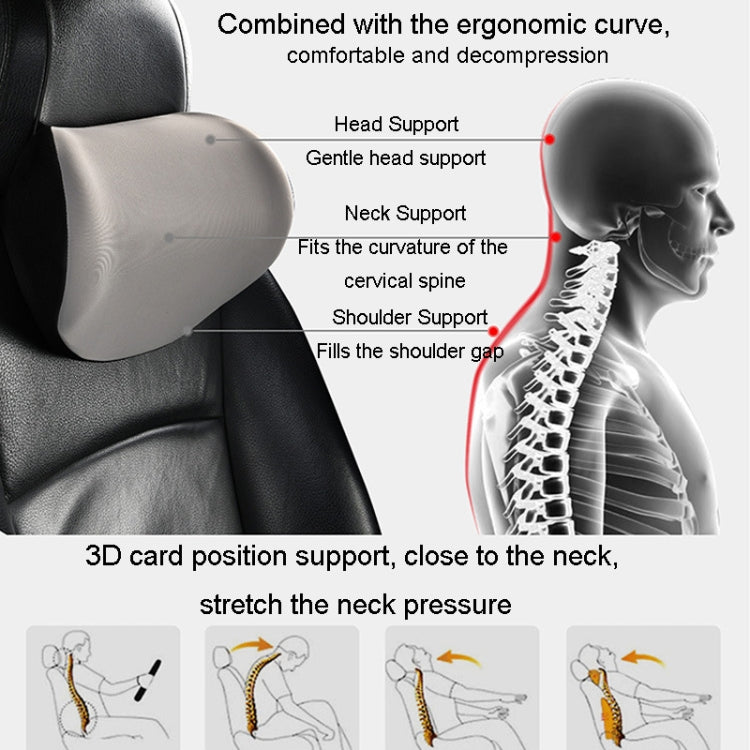 Car Memory Foam Neck Pillow Car Neck Rest Silk Pillow Car Seat Cervical Cushion, Style: Lumbar Pad Coffee - Seat Accessories by PMC TechLife | Online Shopping South Africa | PMC TechLife | Buy Now Pay Later Mobicred