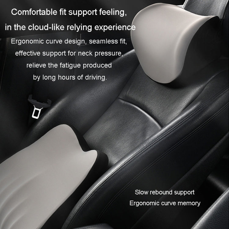 Car Memory Foam Neck Pillow Car Neck Rest Silk Pillow Car Seat Cervical Cushion, Style: Headrest Coffee - Seat Accessories by PMC TechLife | Online Shopping South Africa | PMC TechLife | Buy Now Pay Later Mobicred