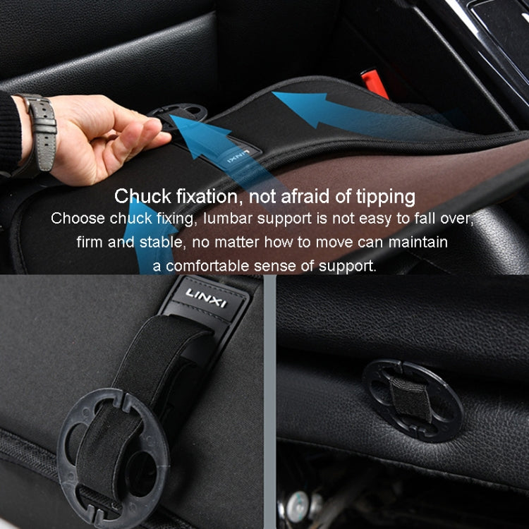 LINXICP 3 In 1 Car Seat Lumbar Cushion Summer Special Memory Foam Breathable Car Back Pad(Gray) - Seat Accessories by LINXICP | Online Shopping South Africa | PMC TechLife | Buy Now Pay Later Mobicred