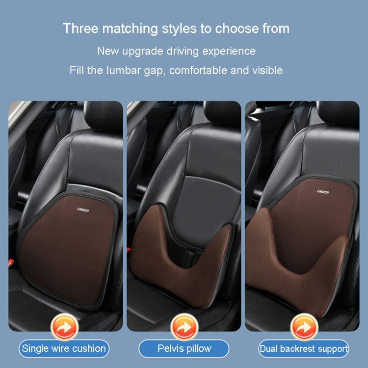LINXICP 3 In 1 Car Seat Lumbar Cushion Summer Special Memory Foam Breathable Car Back Pad(Black) - Seat Accessories by LINXICP | Online Shopping South Africa | PMC TechLife | Buy Now Pay Later Mobicred