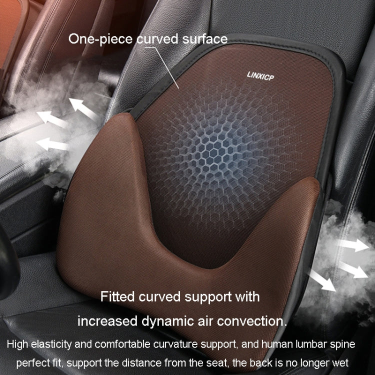 LINXICP 3 In 1 Car Seat Lumbar Cushion Summer Special Memory Foam Breathable Car Back Pad(Coffee) - free shipping - PMC TechLife - Order now!