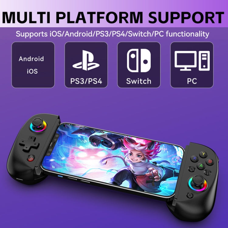 D8 Mobile Phone Stretch Band Light Gamepad Dual Hall Wireless Bluetooth Somatic Vibration Grip for PC / Android / IOS / Tablet / PS3 / PS4 / Switch, Color: Green Blue+Receiver - free shipping - PMC Jewellery - Order now!