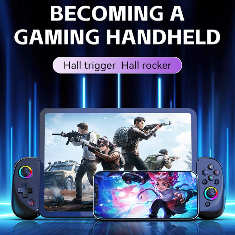 D8 Mobile Phone Stretch Band Light Gamepad Dual Hall Wireless Bluetooth Somatic Vibration Grip for PC / Android / IOS / Tablet / PS3 / PS4 / Switch, Color: Green Blue+Receiver - free shipping - PMC Jewellery - Order now!