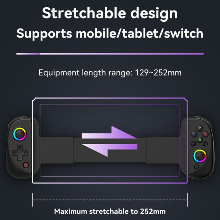 D8 Mobile Phone Stretch Band Light Gamepad Dual Hall Wireless Bluetooth Somatic Vibration Grip for PC / Android / IOS / Tablet / PS3 / PS4 / Switch, Color: Green Blue+Receiver - free shipping - PMC Jewellery - Order now!