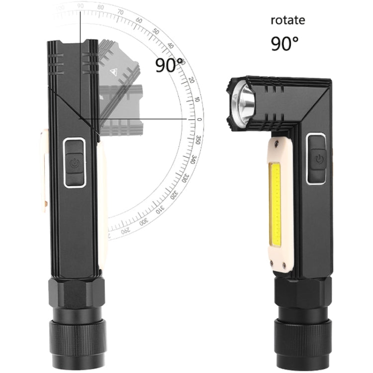 XPG+COB Red White Light USB Rechargeable Folding Strong Light Flashlight, Style: 3189B Small With Headlight Belt - Headlamp by PMc TechLife | Online Shopping South Africa | PMc TechLife | Buy Now Pay Later Mobicred