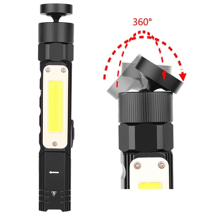 XPG+COB Red White Light USB Rechargeable Folding Strong Light Flashlight, Style: 3189B Small With Headlight Belt - Headlamp by PMc TechLife | Online Shopping South Africa | PMc TechLife | Buy Now Pay Later Mobicred