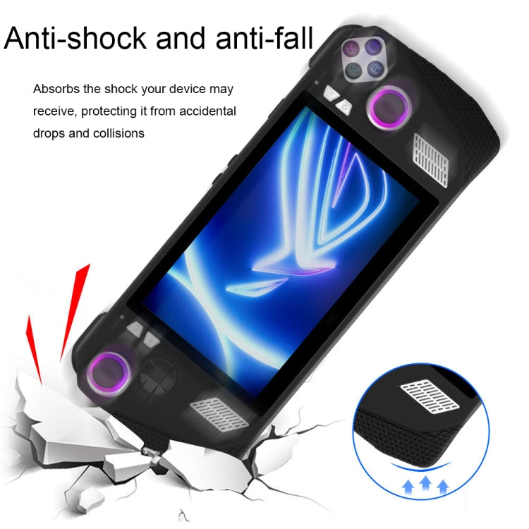 For ASUS ROG Ally Game Console Silicone Protective Cover + Button Cap Set Pocket Gaming Accessories(White) - Cases by PMC TechLife | Online Shopping South Africa | PMC TechLife | Buy Now Pay Later Mobicred