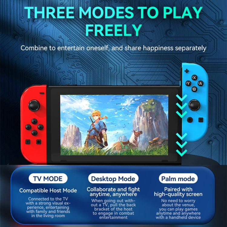 JOY-02 Gaming Left And Right Handle With RGB Lights Body Feel Bluetooth Gamepad For Switch / Switch OLED / Switch Pro / Switch Lite / Switch Joycon(Blue Red) - free shipping - PMC Jewellery - Order now!