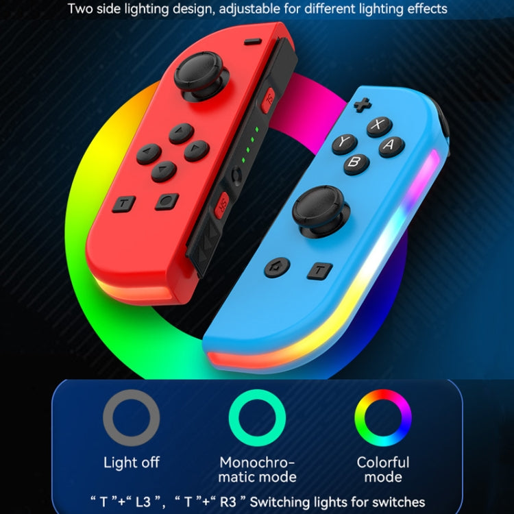 JOY-02 Gaming Left And Right Handle With RGB Lights Body Feel Bluetooth Gamepad For Switch / Switch OLED / Switch Pro / Switch Lite / Switch Joycon(White) - free shipping - PMC Jewellery - Order now!