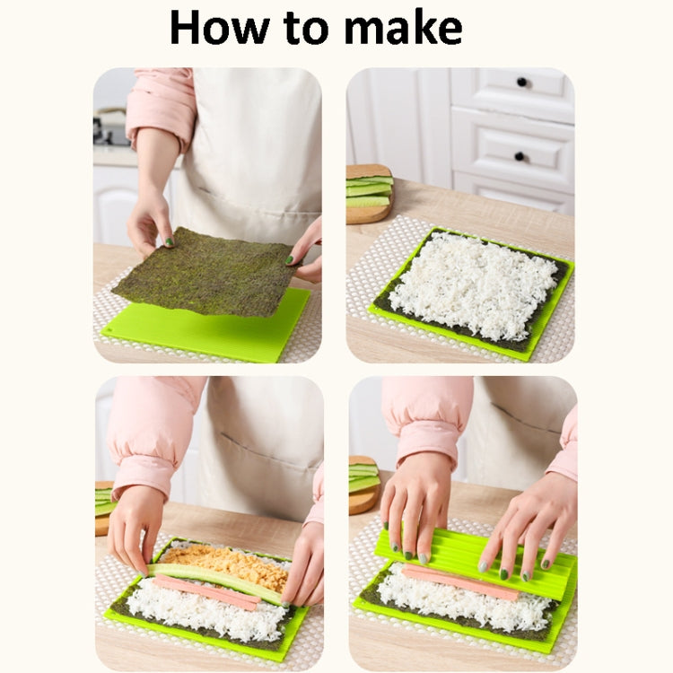Silicone Sushi Curtain Hand Roll Mold Double-sided Kimbap Tool(Green) - Gadgets by PMC TechLife | Online Shopping South Africa | PMC TechLife
