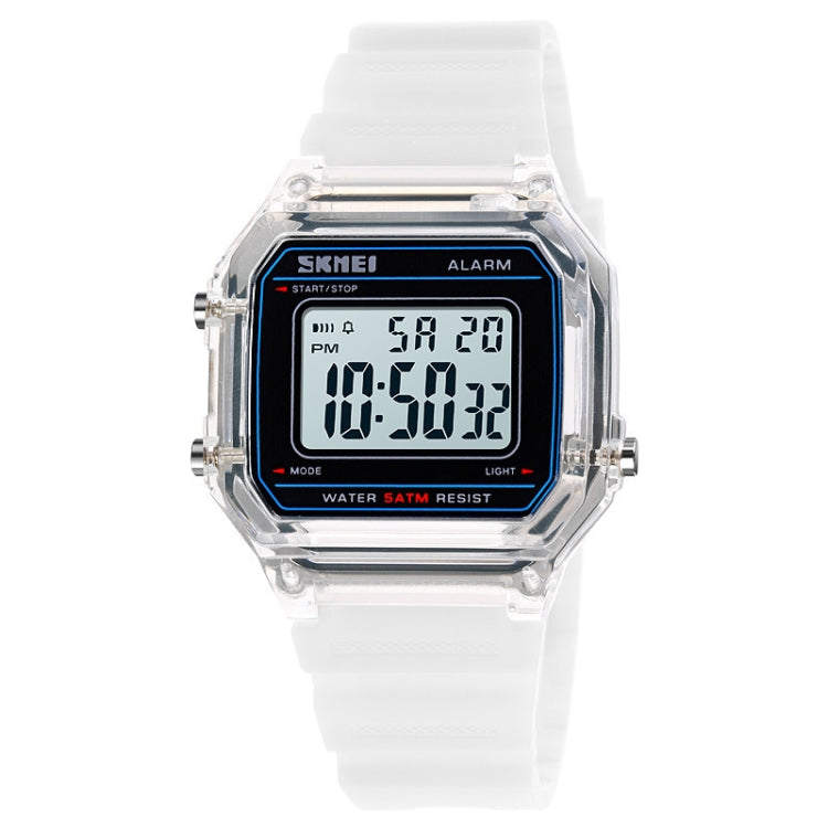SKMEI 1698 50m Waterproof Multifunctional Sports Square Pin Buckle Luminous Digital Watch(Transparent) - free shipping - PMC TechLife - Order now!