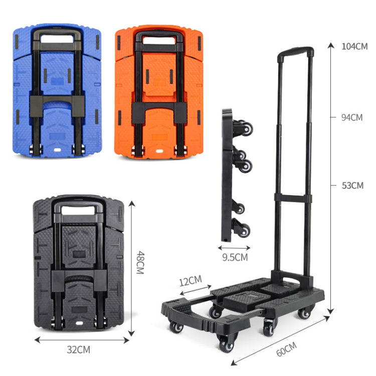 Folding Hand Trolley Portable Luggage Handling Turtle Cart(Blue) - Hand Carts by PMc TechLife | Online Shopping South Africa | PMc TechLife | Buy Now Pay Later Mobicred