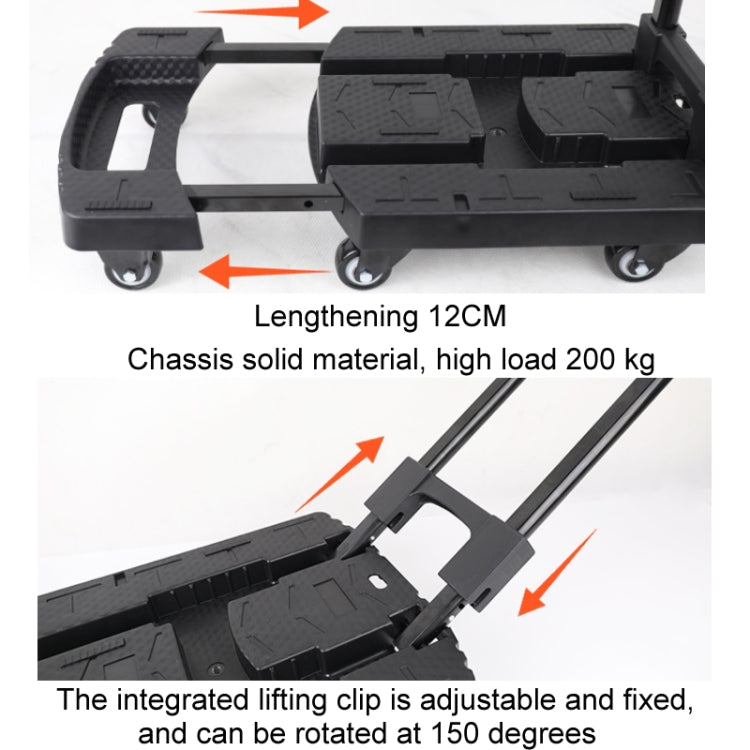 Folding Hand Trolley Portable Luggage Handling Turtle Cart(Black) - free shipping - PMc TechLife - Order now!