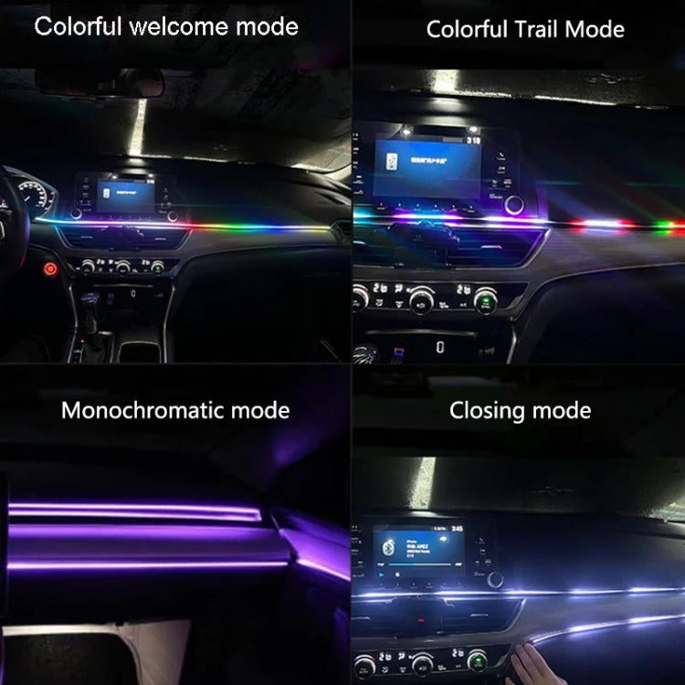 Car Interior Fiber Optic Cold Light RGB Ambient Lamp Center Phantom Footwell Atmosphere Lights, Style: One To Two 110cm+35cm(Colorful Double Control) - Atmosphere lights by PMC TechLife | Online Shopping South Africa | PMC TechLife | Buy Now Pay Later Mobicred