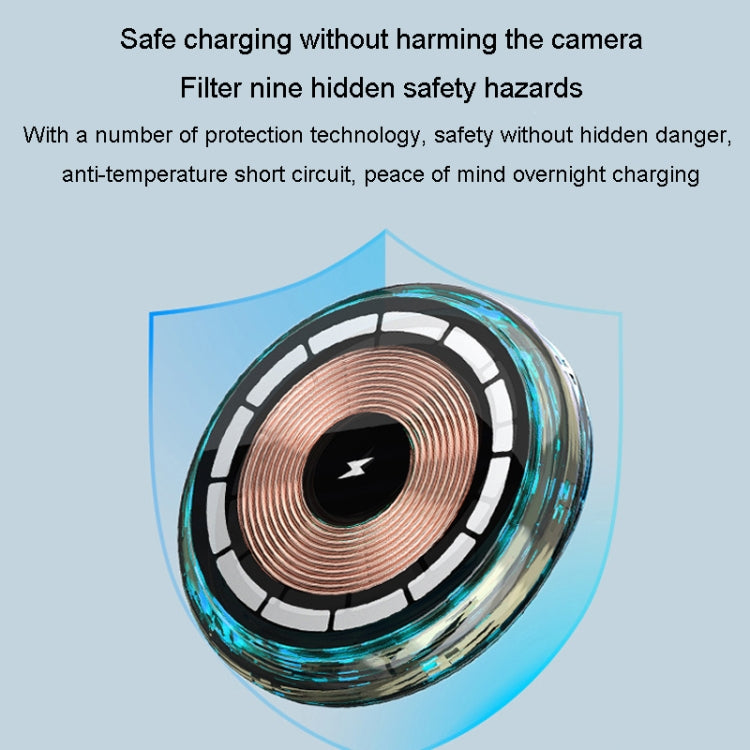 For iPhone Magsafe Magnetic Car Wireless Charger Phone Holder Light Emitting Wireless Charger, Style: Ice Blue Breathe Light - Wireless Charger Holders by PMC TechLife | Online Shopping South Africa | PMC TechLife | Buy Now Pay Later Mobicred