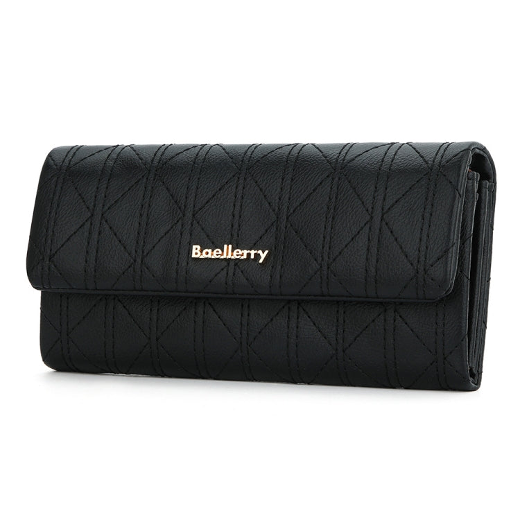 Baellerry N8918 Ladies Long Large Capacity Wallet Magnetic Buckle Clutch Phone Bag(Black) - free shipping - PMC TechLife - Order now!