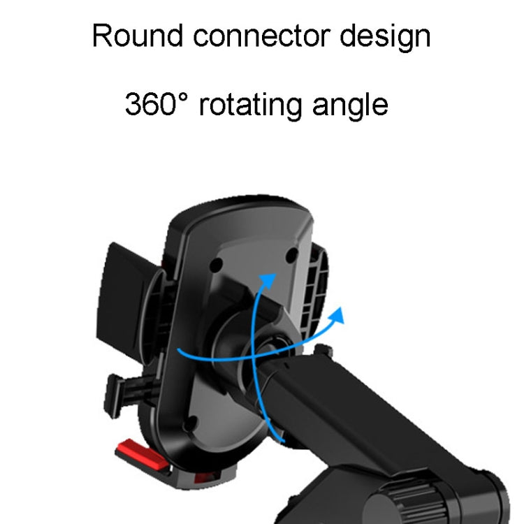 2 In 1 Car Cell Phone Telescopic Holder Universal Automobile Navigation Bracket(Red) - Car Holders by PMC TechLife | Online Shopping South Africa | PMC TechLife | Buy Now Pay Later Mobicred