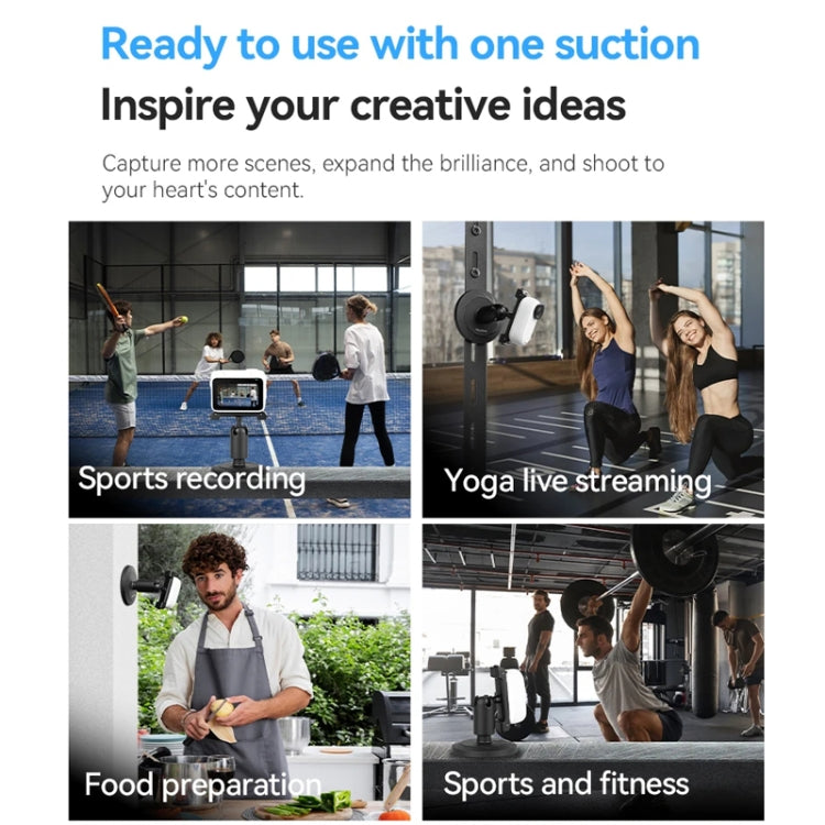 TELESIN Magnetic Base With 1/4 Inch Interface for DJI Pocket 3 / Insta360 Camera & Smart Phones Without Suction Cup Base - Mount & Holder by TELESIN | Online Shopping South Africa | PMC TechLife | Buy Now Pay Later Mobicred