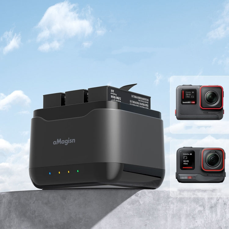 For Insta360 Ace Pro / Ace aMagisn 3 Slots Battery Charger Charging Hub - Others by aMagisn | Online Shopping South Africa | PMC TechLife | Buy Now Pay Later Mobicred