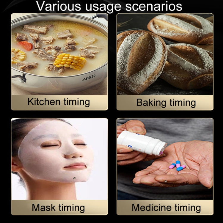 Kitchen Stainless Steel Mechanical Timer Student Time Management Reminder Baking Alarm Clock(Black) - Digital Countdown by PMC TechLife | Online Shopping South Africa | PMC TechLife