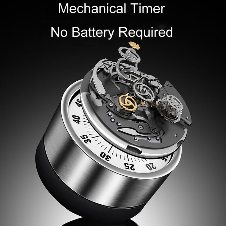 Kitchen Stainless Steel Mechanical Timer Student Time Management Reminder Baking Alarm Clock(Black) - Digital Countdown by PMC TechLife | Online Shopping South Africa | PMC TechLife