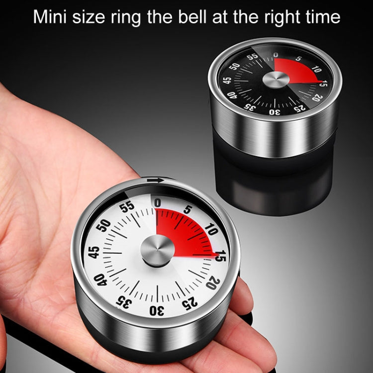 Kitchen Stainless Steel Mechanical Timer Student Time Management Reminder Baking Alarm Clock(Black) - Digital Countdown by PMC TechLife | Online Shopping South Africa | PMC TechLife