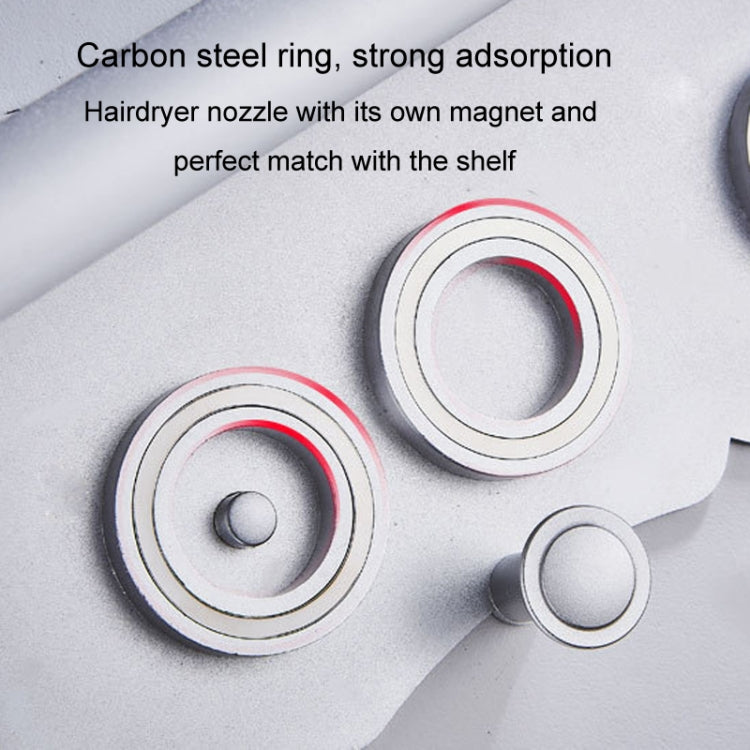 Wall Mounted Hair Dryer Holder Hole-Free Bathroom Space Aluminum Multifunctional Shelf, Style: Small With 2 Loops Black - Shelves by PMC TechLife | Online Shopping South Africa | PMC TechLife