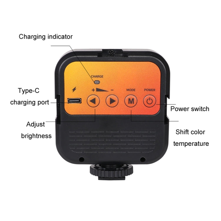 Portable Phone Desktop Live Fill Light Mini Pocket Light Shooting Camera Fill Lamp, Style: RGB Full Color With Hot Boots+Clip -  by PMC TechLife | Online Shopping South Africa | PMC TechLife | Buy Now Pay Later Mobicred