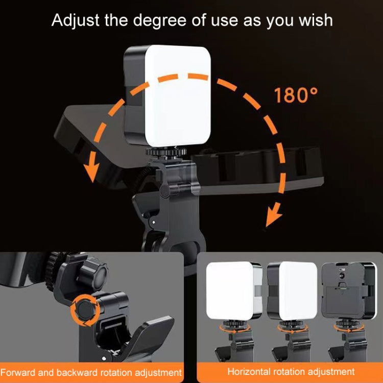 Portable Phone Desktop Live Fill Light Mini Pocket Light Shooting Camera Fill Lamp, Style: RGB Full Color With Hot Boots+Clip -  by PMC TechLife | Online Shopping South Africa | PMC TechLife | Buy Now Pay Later Mobicred