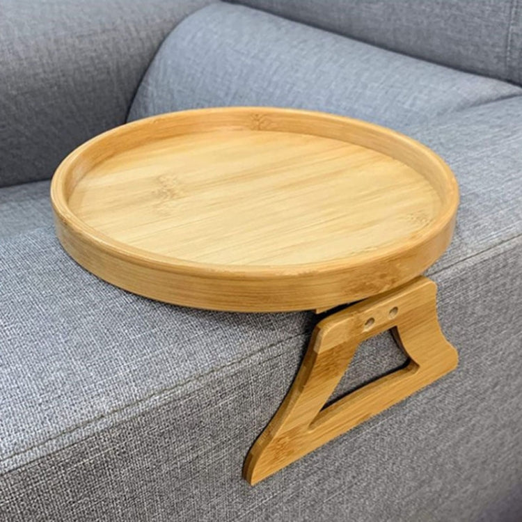 25cm Foldable Sofa Round Tray Home Couch Armrest Pallet, Style: Pine Wood - Shelf & Hooks by PMc TechLife | Online Shopping South Africa | PMc TechLife | Buy Now Pay Later Mobicred