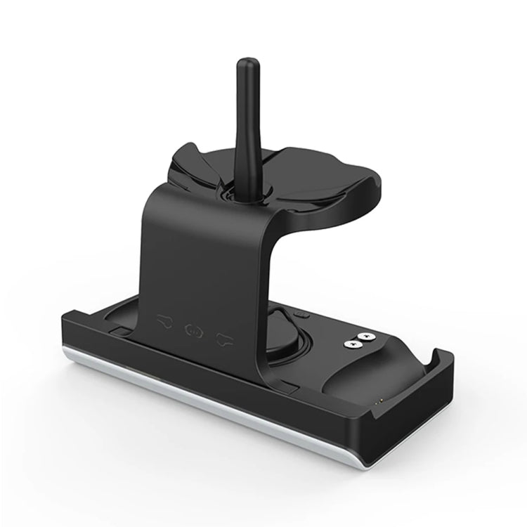 For Meta Quest 3 Headset Charging Base with Dazzle Lights VR Grip Charging Stand(Black) - VR Accessories by PMC TechLife | Online Shopping South Africa | PMC TechLife | Buy Now Pay Later Mobicred