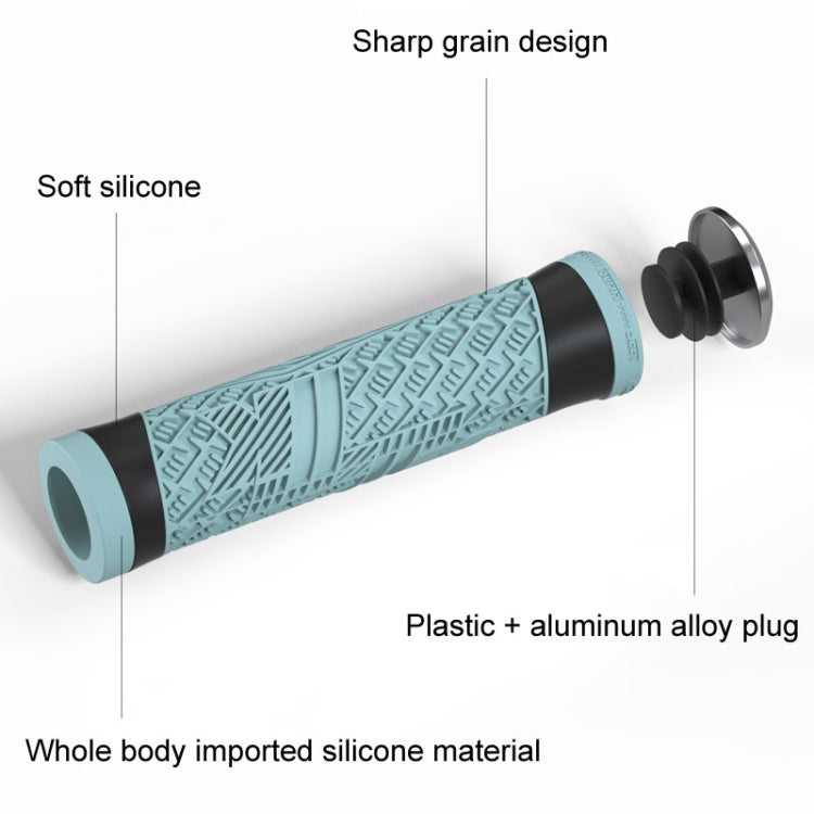 ENLEE E-235151 1pair Silicone Bicycle Covers Mountain Bike Cycling Grips With Handlebar Blocking(Red) - Bicycle Grips by ENLEE | Online Shopping South Africa | PMc TechLife | Buy Now Pay Later Mobicred