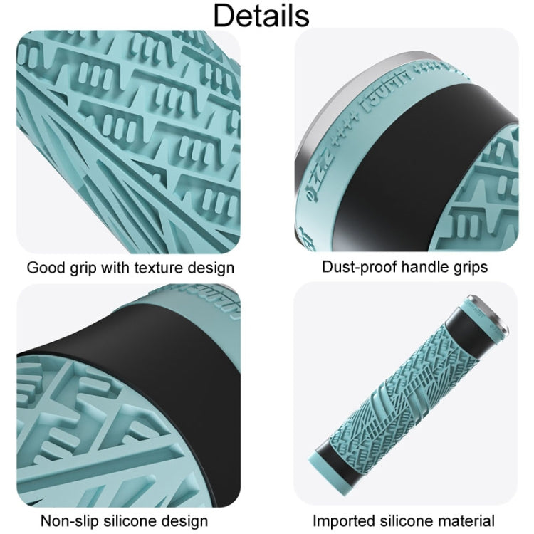 ENLEE E-235151 1pair Silicone Bicycle Covers Mountain Bike Cycling Grips With Handlebar Blocking(Light Green) - Bicycle Grips by ENLEE | Online Shopping South Africa | PMc TechLife | Buy Now Pay Later Mobicred