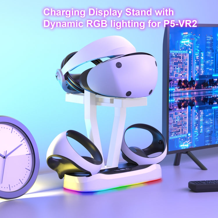 JYS-P5155 For PlayStation VR 2 Magnetic Charging Base With RGB Light VR Glasses Storage Rack Game Accessories - VR Accessories by PMC TechLife | Online Shopping South Africa | PMC TechLife | Buy Now Pay Later Mobicred
