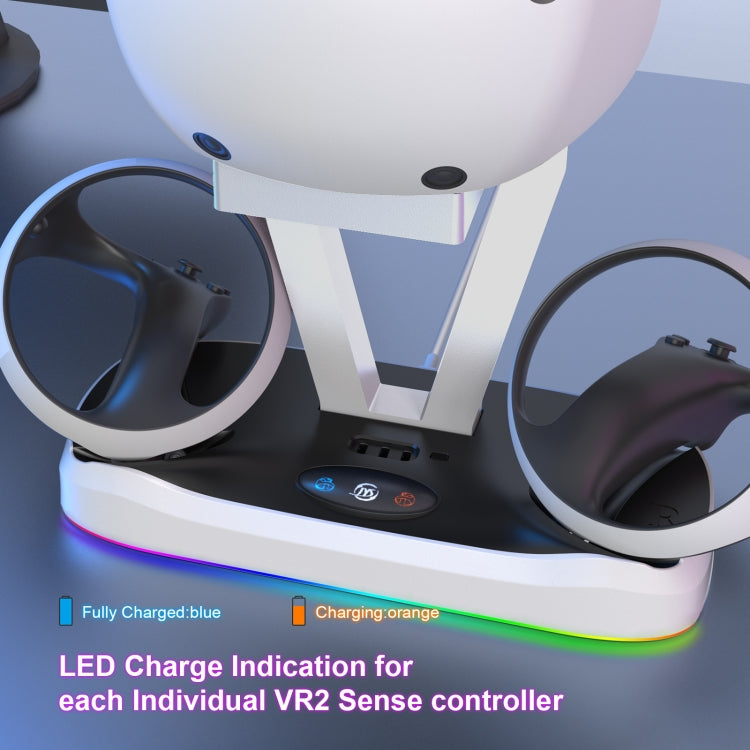 JYS-P5155 For PlayStation VR 2 Magnetic Charging Base With RGB Light VR Glasses Storage Rack Game Accessories - VR Accessories by PMC TechLife | Online Shopping South Africa | PMC TechLife | Buy Now Pay Later Mobicred