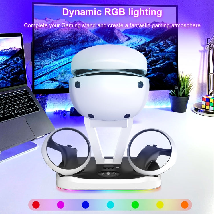 JYS-P5155 For PlayStation VR 2 Magnetic Charging Base With RGB Light VR Glasses Storage Rack Game Accessories - VR Accessories by PMC TechLife | Online Shopping South Africa | PMC TechLife | Buy Now Pay Later Mobicred
