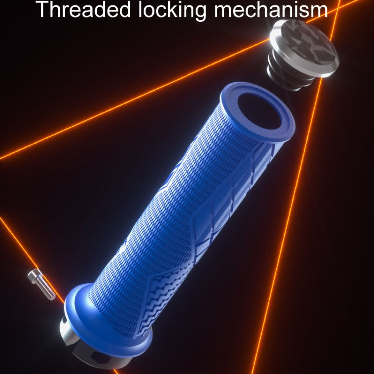 ENLEE 1pair Silicone Bicycle Covers Lockable Cycling Grips With Handlebar Blocking(Blue) - free shipping - PMc TechLife - Order now!