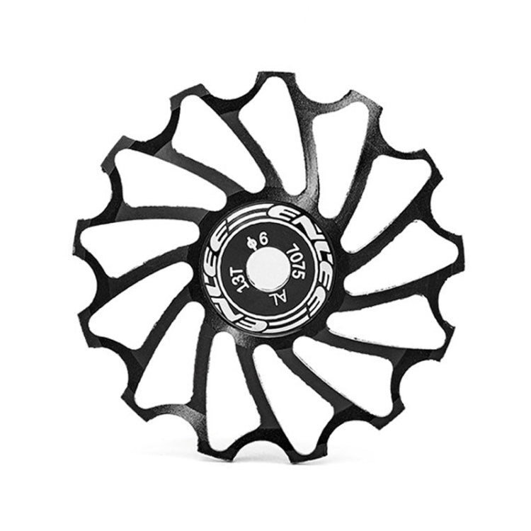 ENLEE Mountain Bicycle Rear Derailleur Guide Wheel Ceramic Bearing Tension Pulley, Size: 13T(Black) - Guide wheels by ENLEE | Online Shopping South Africa | PMc TechLife | Buy Now Pay Later Mobicred