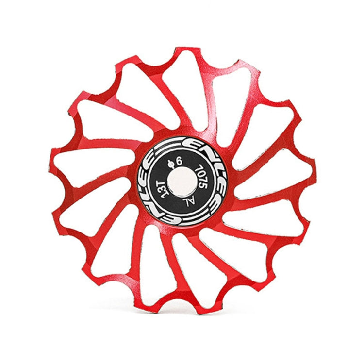 ENLEE Mountain Bicycle Rear Derailleur Guide Wheel Ceramic Bearing Tension Pulley, Size: 13T(Red) - Guide wheels by ENLEE | Online Shopping South Africa | PMc TechLife | Buy Now Pay Later Mobicred