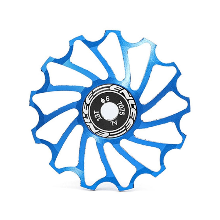 ENLEE Mountain Bicycle Rear Derailleur Guide Wheel Ceramic Bearing Tension Pulley, Size: 13T(Blue) - Guide wheels by ENLEE | Online Shopping South Africa | PMc TechLife | Buy Now Pay Later Mobicred