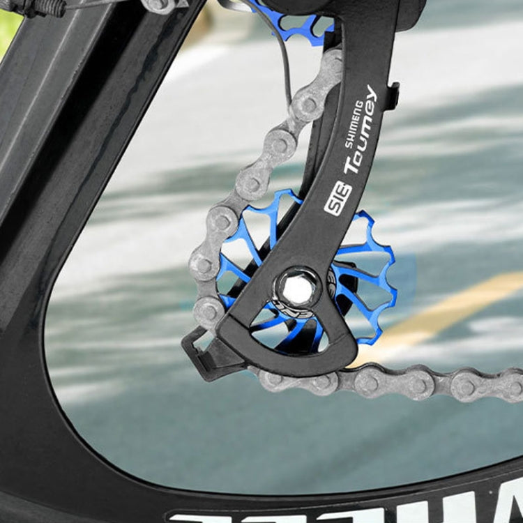 ENLEE Mountain Bicycle Rear Derailleur Guide Wheel Ceramic Bearing Tension Pulley, Size: 13T(Blue) - Guide wheels by ENLEE | Online Shopping South Africa | PMc TechLife | Buy Now Pay Later Mobicred