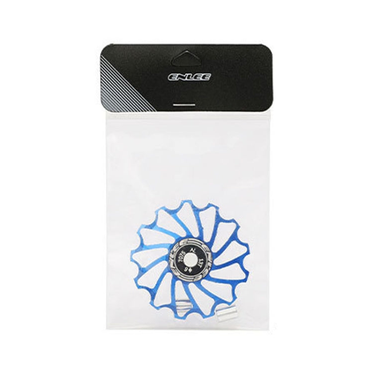 ENLEE Mountain Bicycle Rear Derailleur Guide Wheel Ceramic Bearing Tension Pulley, Size: 13T(Blue) - Guide wheels by ENLEE | Online Shopping South Africa | PMc TechLife | Buy Now Pay Later Mobicred
