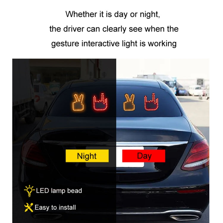 Car Interactive Finger Light Multi-function Warning Anti-rear Collision Light(Scissor Hand) - Warning Lights by PMC TechLife | Online Shopping South Africa | PMC TechLife | Buy Now Pay Later Mobicred