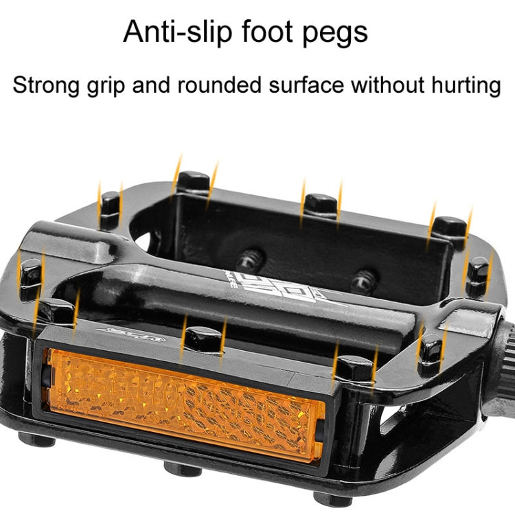 ENLEE M504 1pair Bicycle Aluminum Ball Pedals Recreational Pedals With Reflectors(Black) - Pedals by ENLEE | Online Shopping South Africa | PMc TechLife | Buy Now Pay Later Mobicred