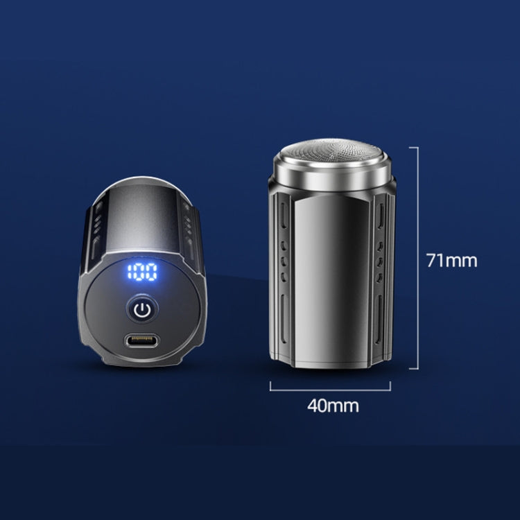 Smart Digital Display Electric Shaver Rechargeable Pocket Razor, Spec: 6 Leaf Knife Head Black - Electric Shavers by PMC TechLife | Online Shopping South Africa | PMC TechLife | Buy Now Pay Later Mobicred