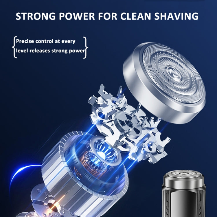 Smart Digital Display Electric Shaver Rechargeable Pocket Razor, Spec: 6 Leaf Knife Head Black - Electric Shavers by PMC TechLife | Online Shopping South Africa | PMC TechLife | Buy Now Pay Later Mobicred