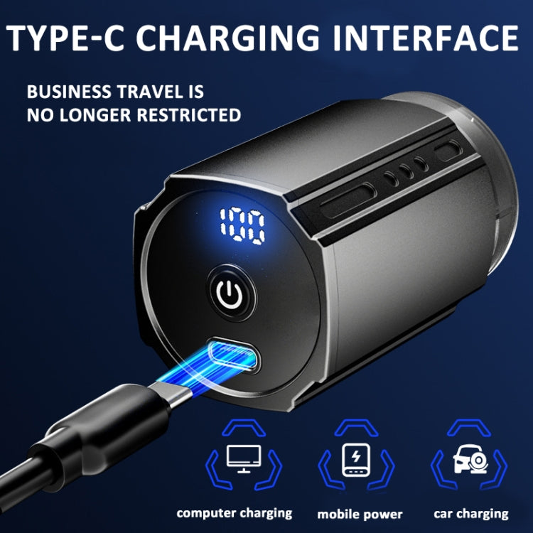 Smart Digital Display Electric Shaver Rechargeable Pocket Razor, Spec: 6 Leaf Knife Head Black - Electric Shavers by PMC TechLife | Online Shopping South Africa | PMC TechLife | Buy Now Pay Later Mobicred